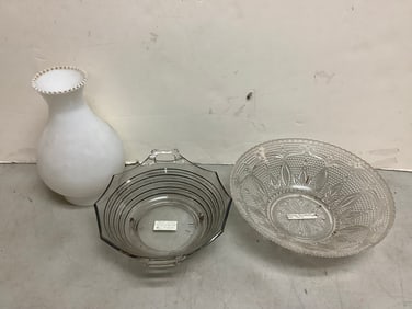 Crystal Bowls and Light Cover (9.5 in Tall)