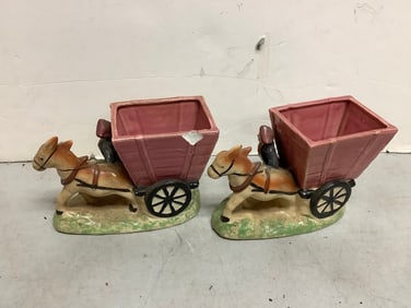 Decorative Ceramic Planters *one is chipped*(5in Tall)