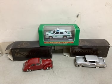 Brooklin Collection car models and 2003 Miniature HESS patrol car