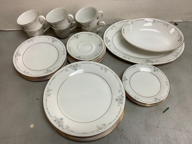 Royal Doulton plates, cups(3in.tall)and bowl