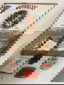 Royalist Duke cigar box(10in.x5.5in.x3in.), Hindu Rose Incense, Zemo ointment, and more