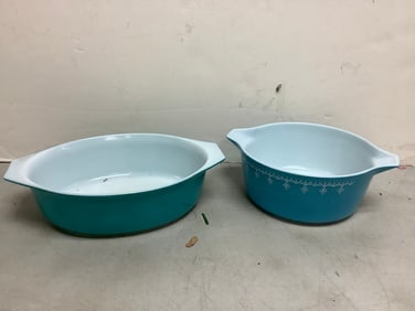 Pyrex bowls(tallest 3.75in.)