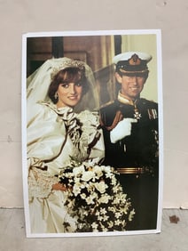 Princess Diana photographic wedding print(7.5in.x11.5in.)