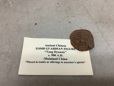 Ancient Chinese Tomb Guardian Figure Tang Dynasty