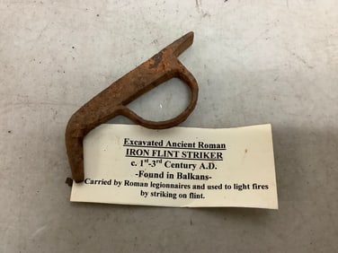 Excavated Ancient Roman Iron Flint Striker (c.1st-3rd Century A.D.)