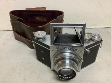 Vintage Exakta camera and case