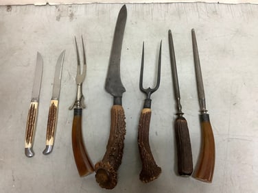 Stag handle knives