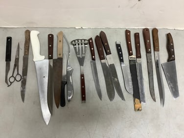 Vintage Kitchen Utencils - some stainless steel (Longest - 15in)