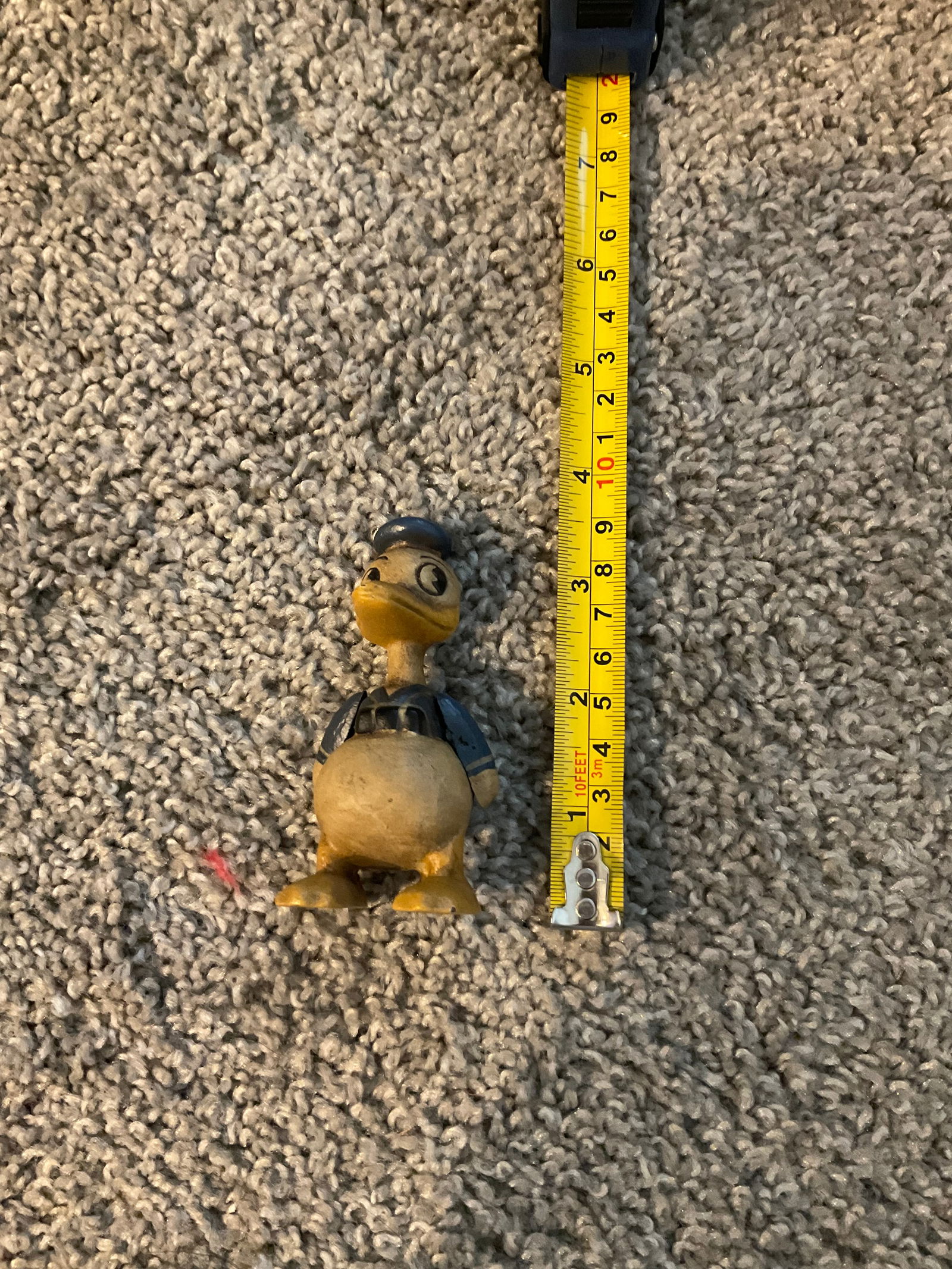 vintage donald duck cast iron figurine 3.5" tall (1 of 1)