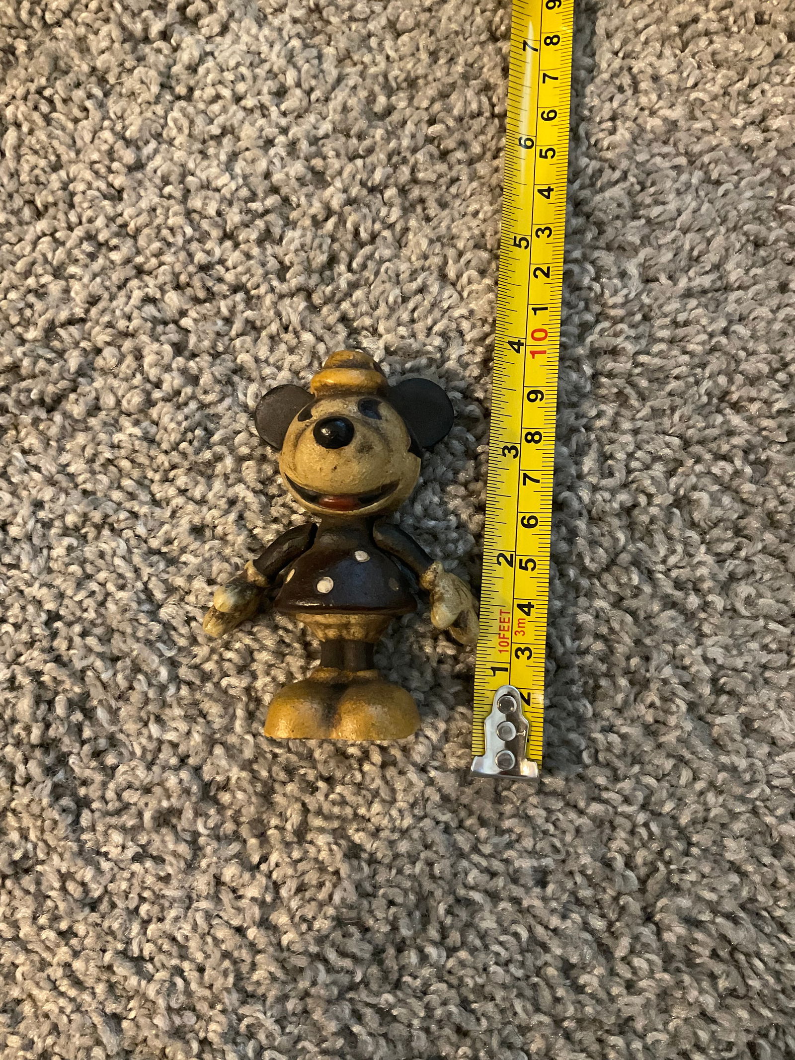 vintage minnie mouse cast iron figurine 3" tall (1 of 1)