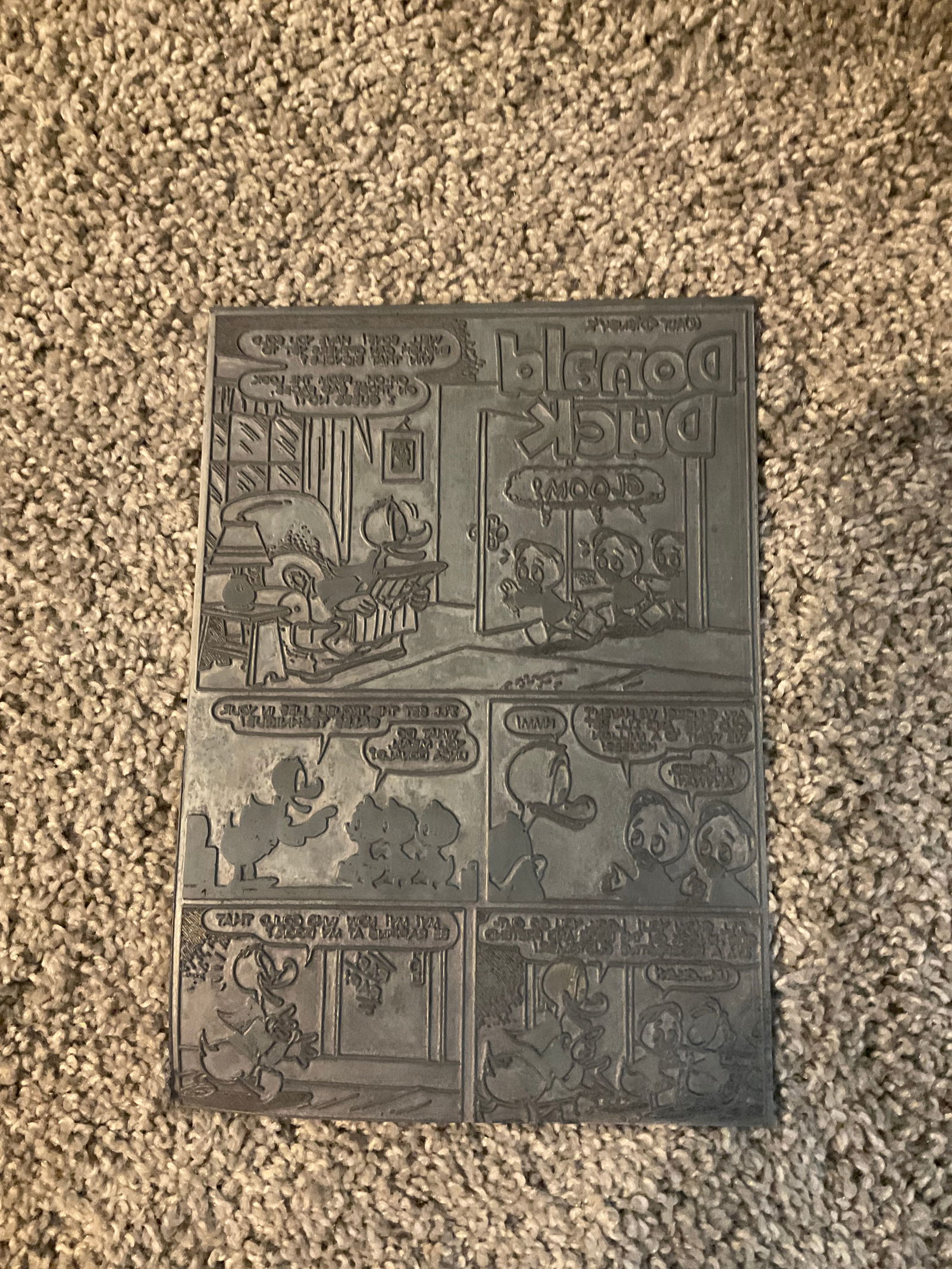 walt disney's donald duck comic book metal print plate 9x6 (1 of 1)