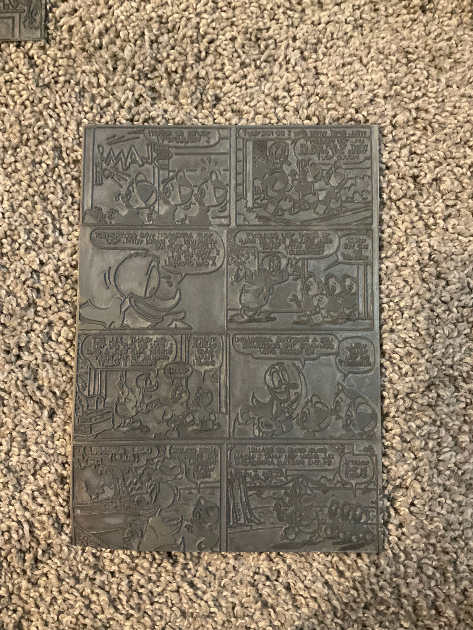 walt disney's donald duck comic book metal print plate 9x6 (1 of 1)