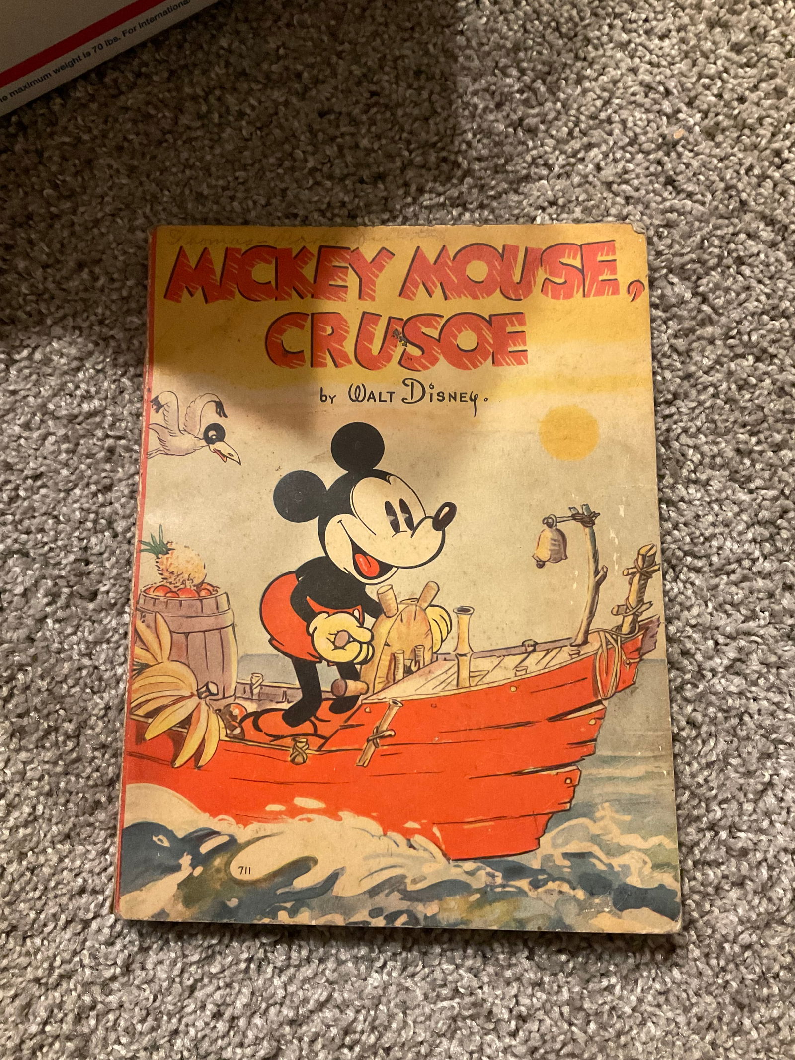 1936 Mickey Mouse, Crusoe by Walt Disney vintage early children's book (1 of 1)