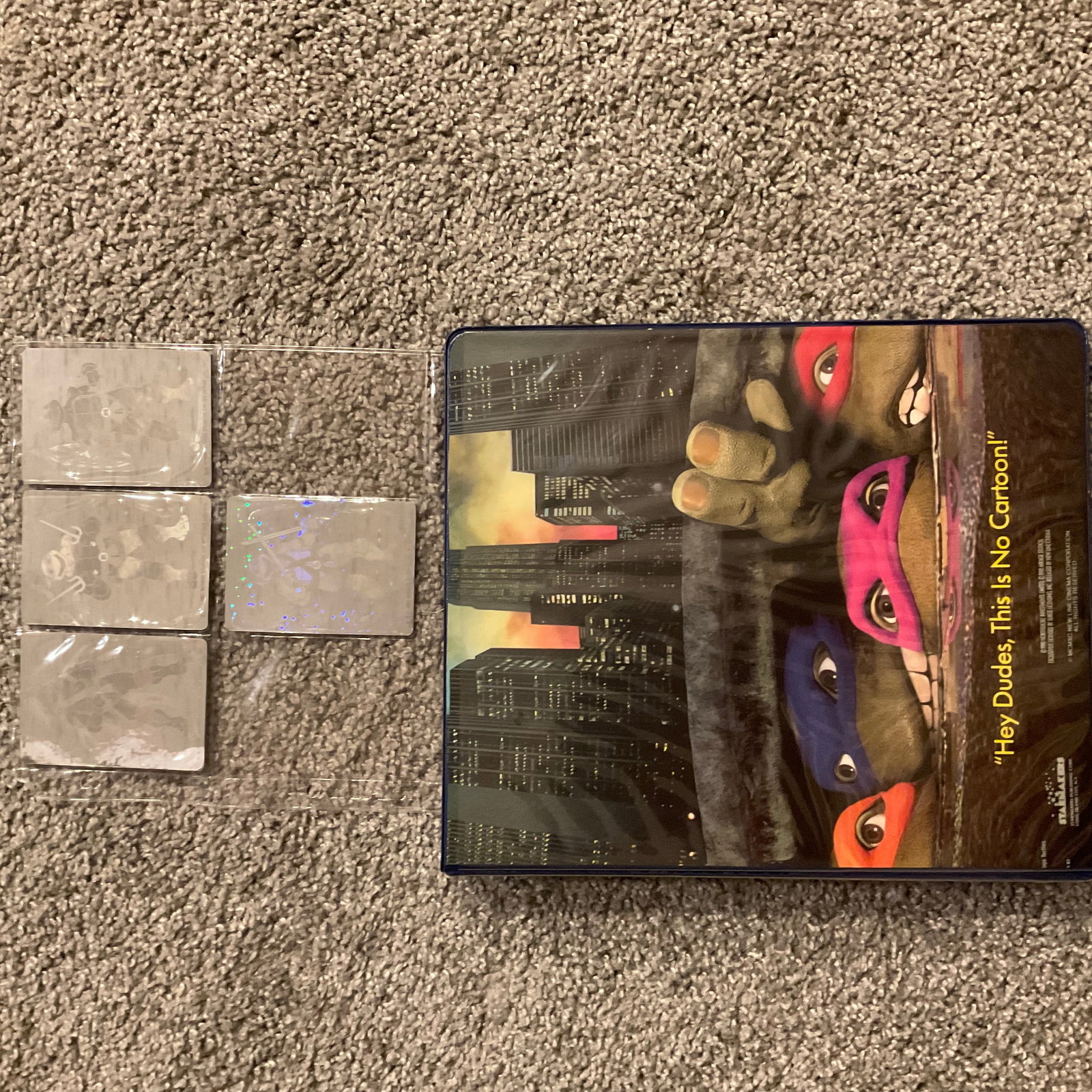 vintage teenage mutant ninja turtles bidner with holographic trading cards: vintage teenage mutant ninja turtles bidner with holographic trading cards