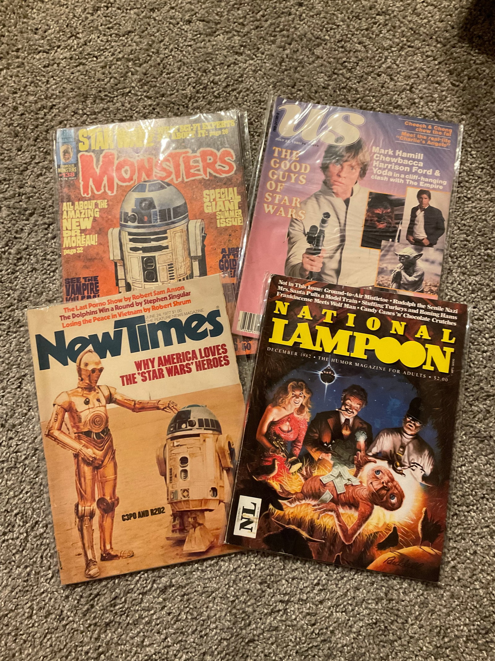 lot of vintage star wars and national lampoon magazines: lot of vintage star wars and national lampoon magazines