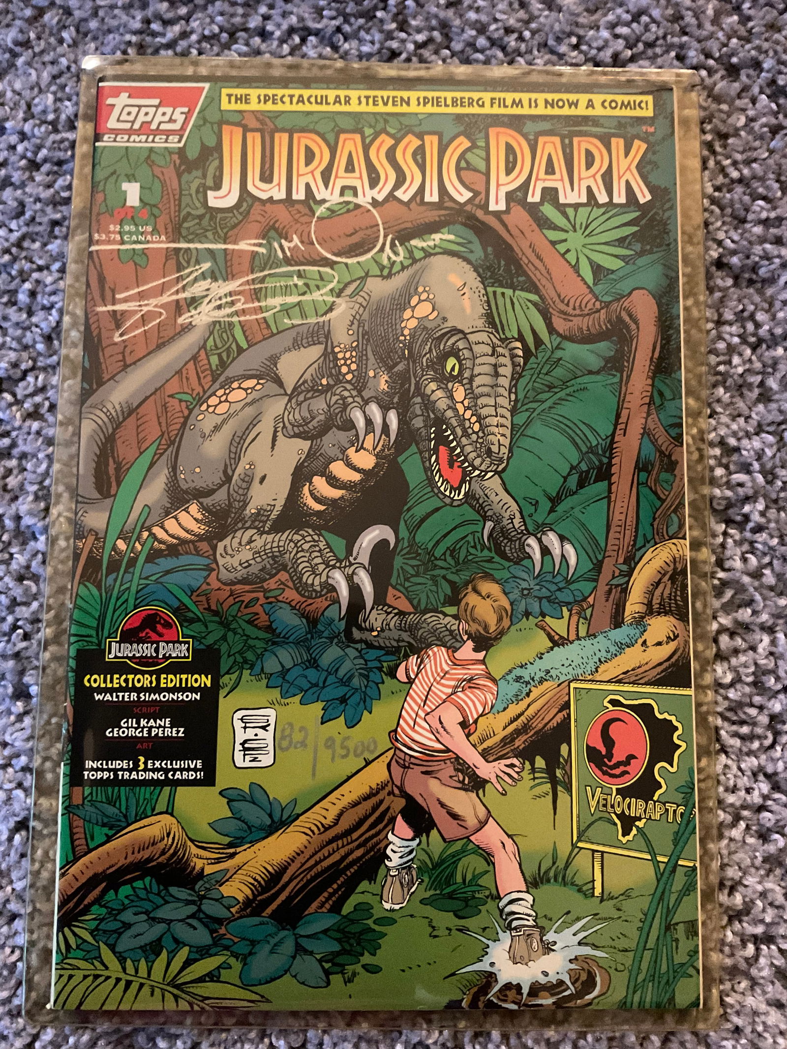 Topps Jurassic Park #1 Signed and Numbered Comic (1 of 4)