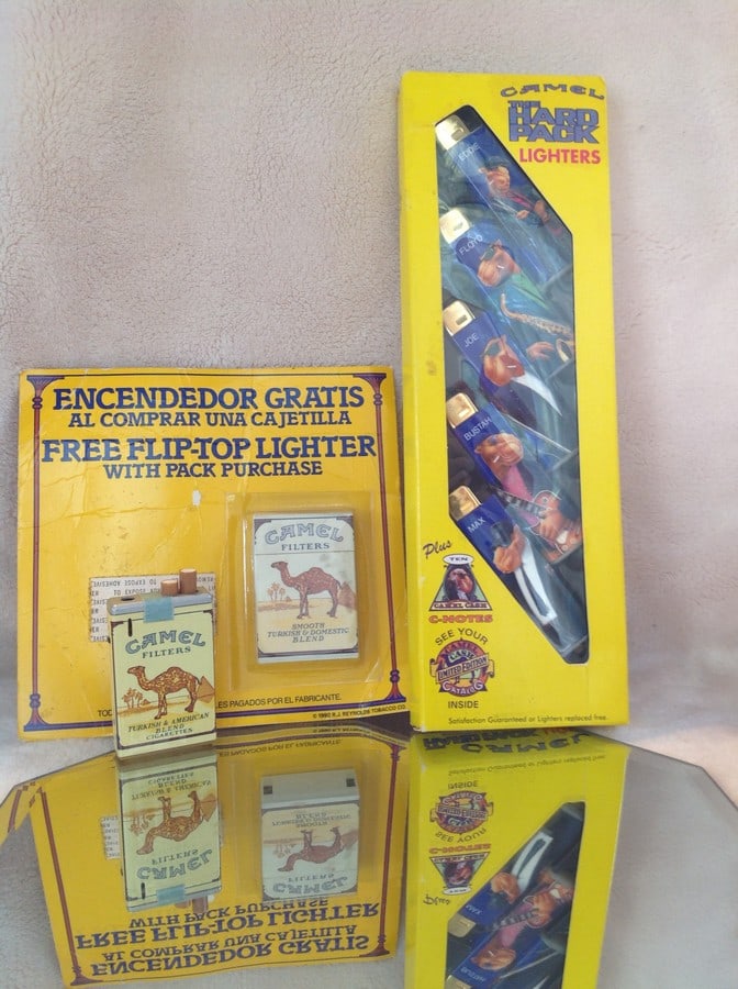 Vintage Camel Lighter Lot (Sealed Lighter Hard Pack, Sealer Fliptop Lighter, Fliptop out of package (1 of 1)