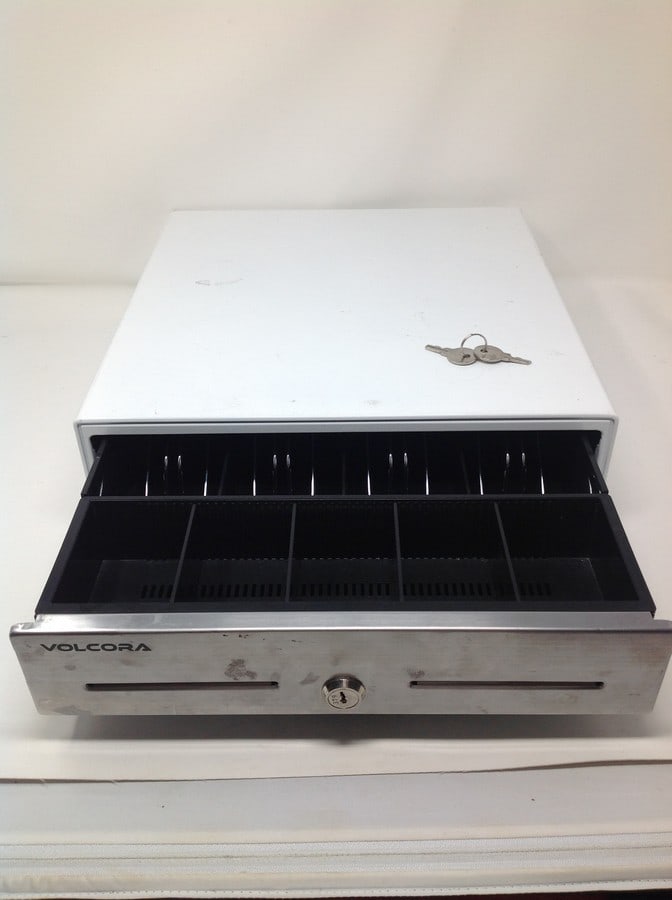 Volcora Cash Drawer with 2 Keys (Change Drawer lifts out) 13?? x 14?? x 4 (1 of 1)