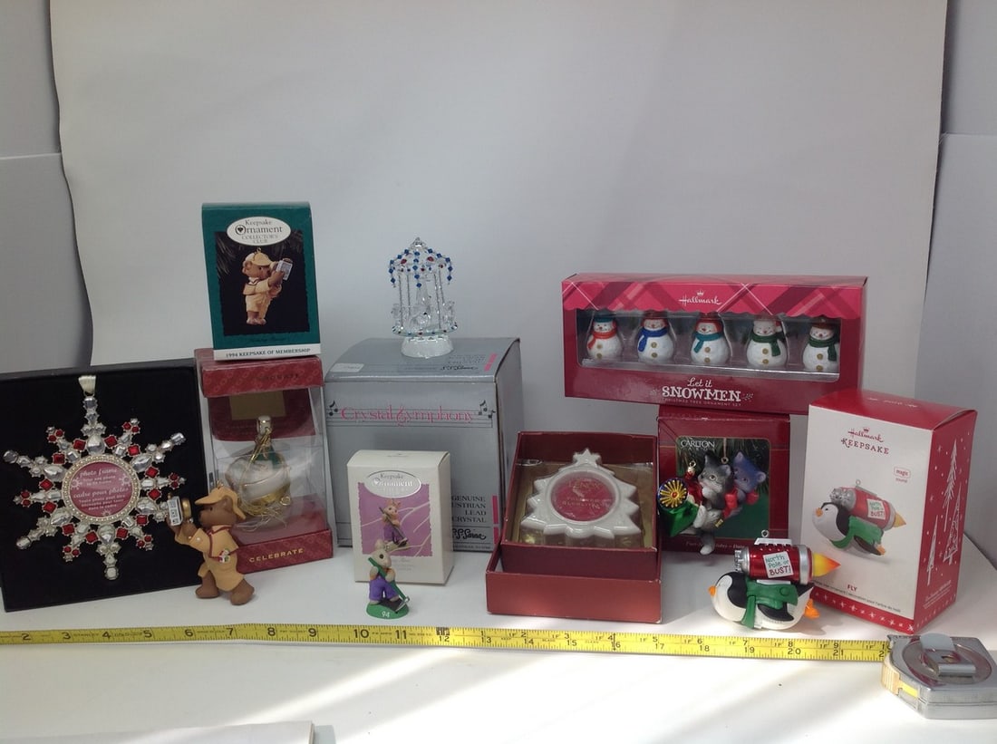Lot of 9 Ornaments from Lenox to Hallmark & Crystal Symphony: Lot of 9 Ornaments from Lenox to Hallmark & Crystal Symphony