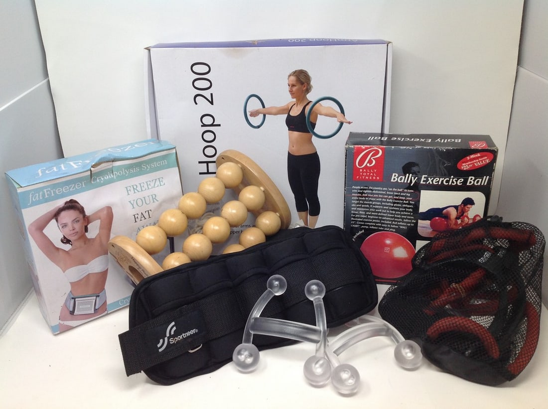 Work out lot- hoop 200 exersize ball, bands and more: Work out lot- hoop 200 exersize ball, bands and more