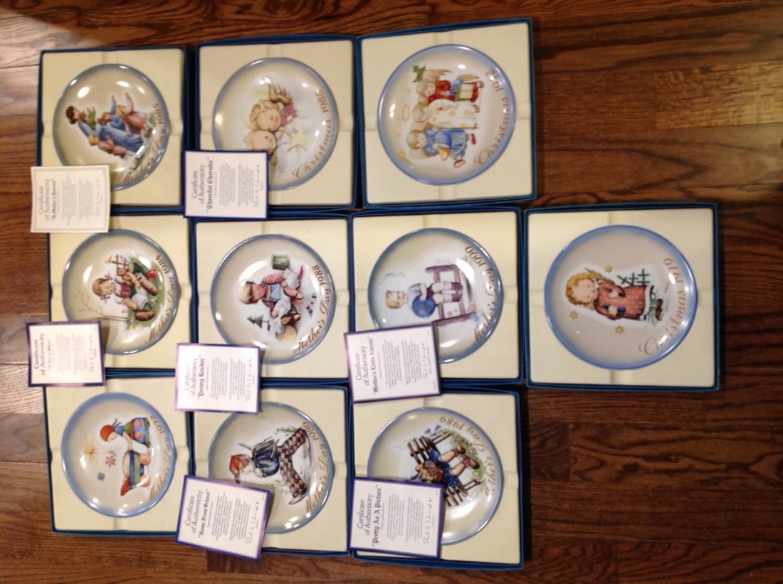 Lot of 10, Schmid by Berta Hummel Bavarian porcelian 8?? plates: Lot of 10, Schmid by Berta Hummel Bavarian porcelian 8” plates