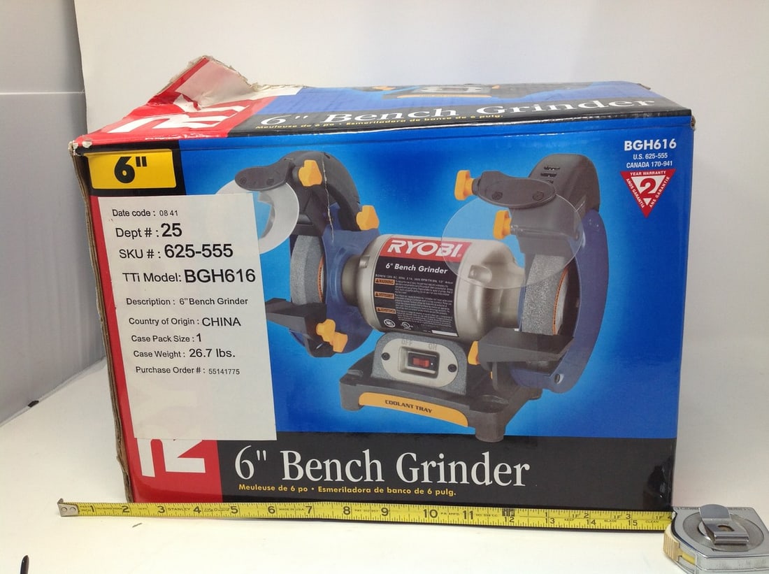 Ryobi 6?? bench grinder, model BGH616, brand new in box (1 of 1)