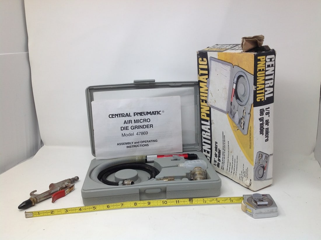 Central pneumatic 1/8?? airmicro die grinder item # 47869 plus more (1 of 1)
