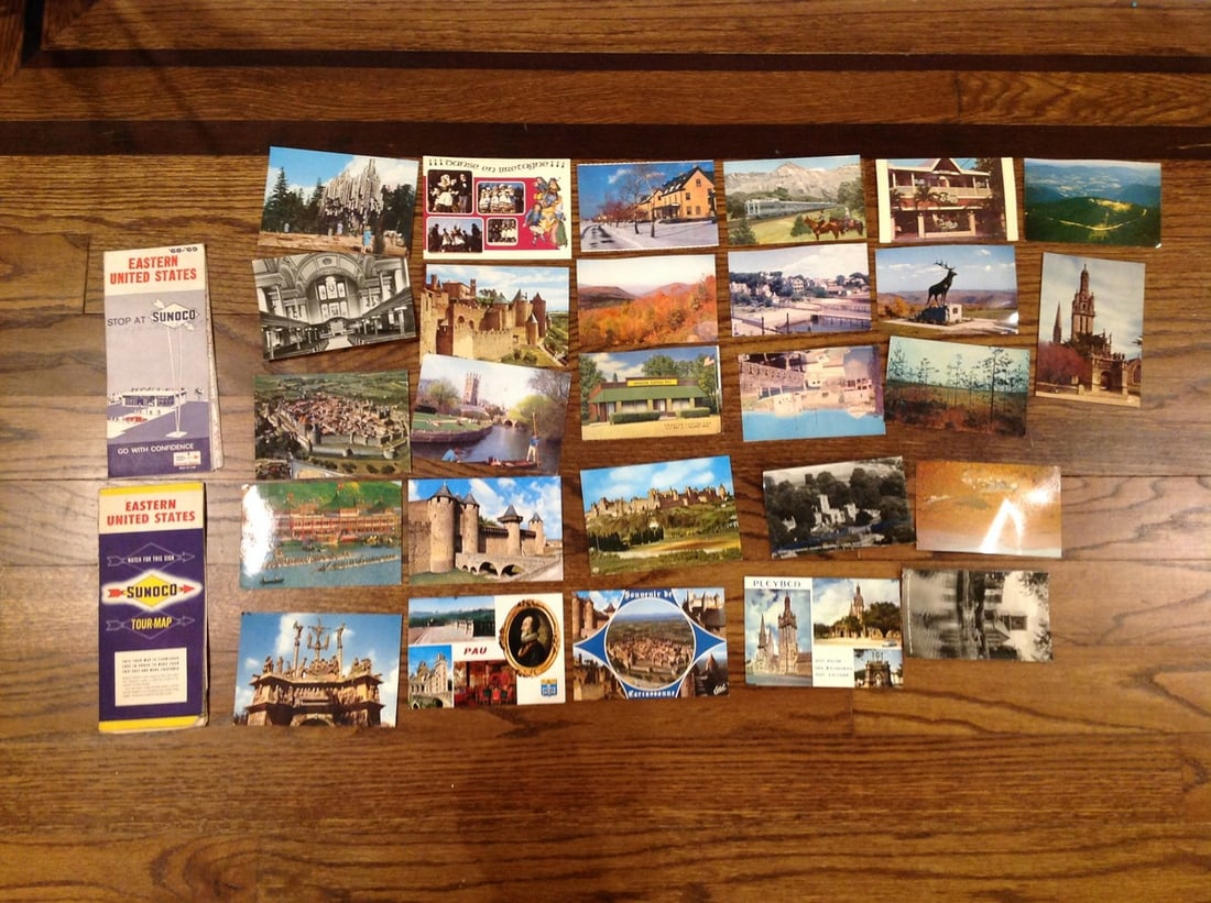 Vintage post cards and maps (sunoco) (1 of 1)