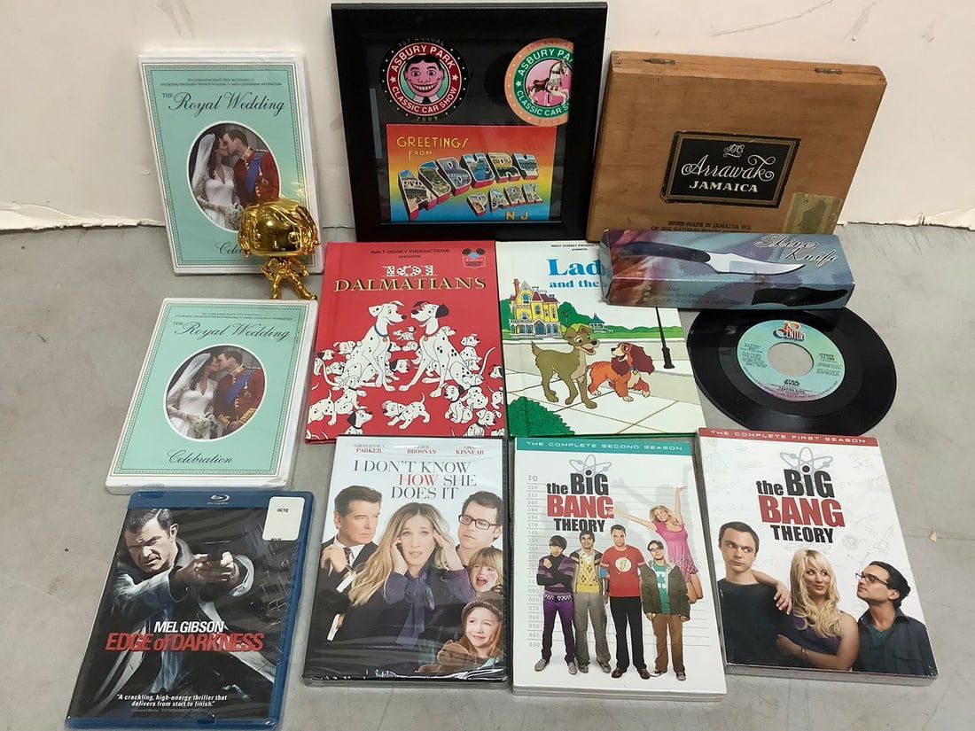 Various DVDs (Big Bang Theory, Edge of Darkness, etc) Pop Bobble Head, Framed Asbury Park (1 of 1)