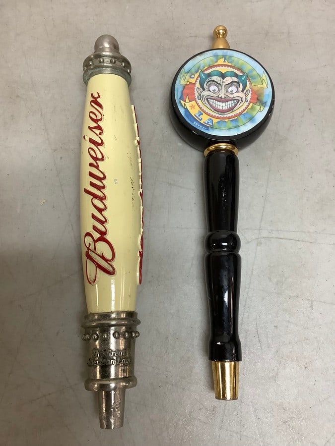 Budweiser and Coney Island Lager beer taps(longest 12in.): Budweiser and Coney Island Lager beer taps(longest 12in.)