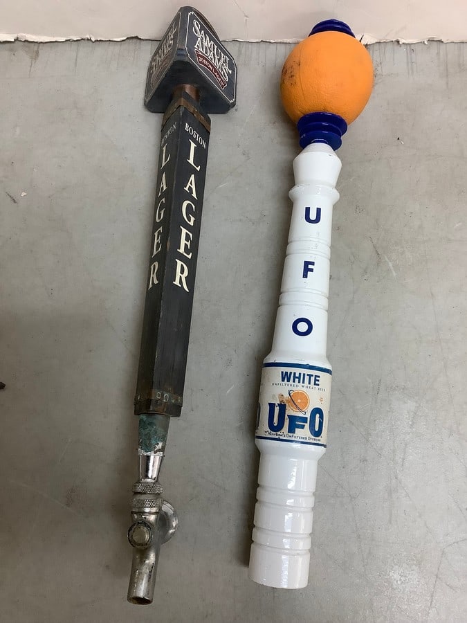 Samuel Adams Boston Lager and White UFO beer taps(17in.longest) (1 of 1)