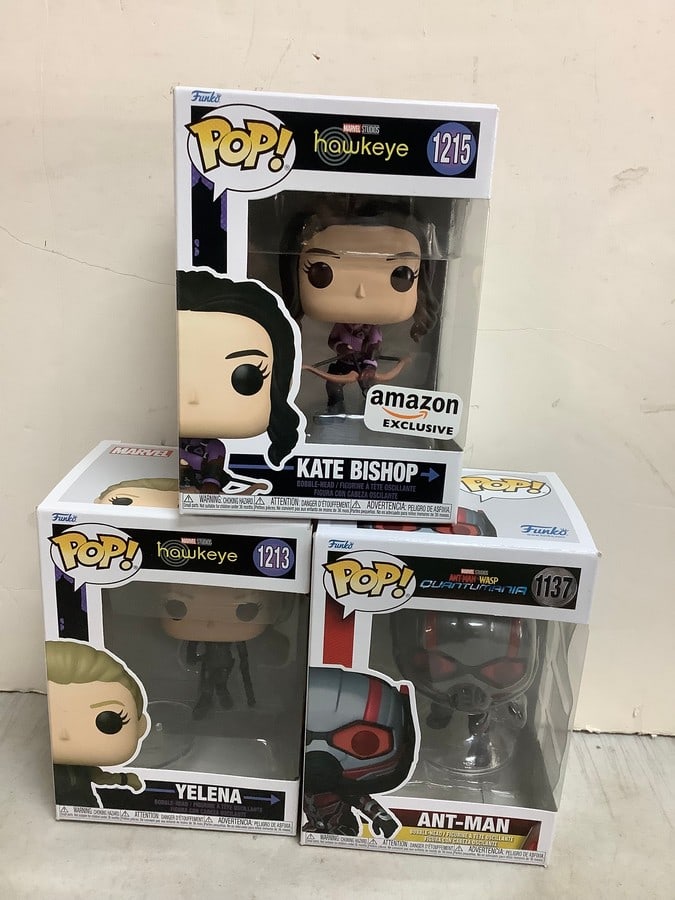 Pop figures(new in box-Kate Bishop, Ant-man, Yelena): Pop figures(new in box-Kate Bishop, Ant-man, Yelena)