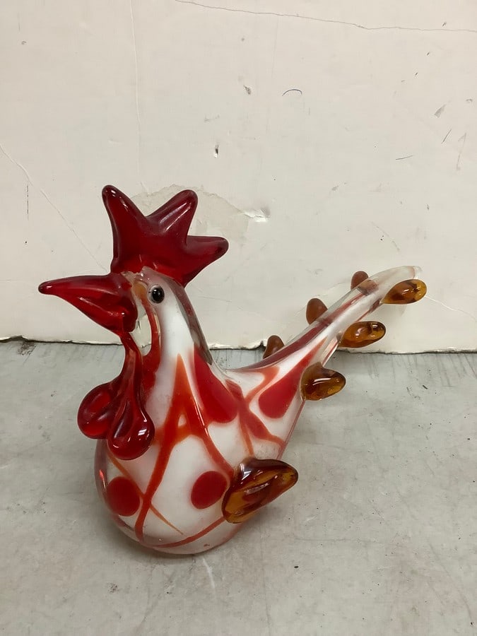 Glass chicken decor(7.75in.tall) (1 of 1)