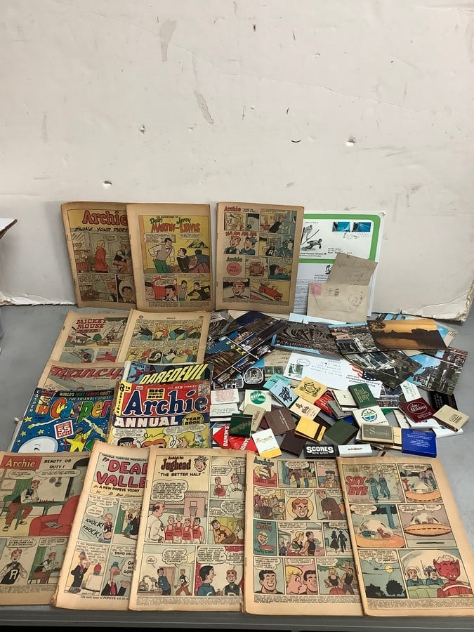 Vintage comics, postcards, and matches (1 of 1)