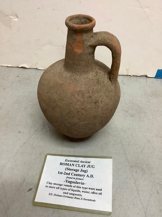 Excavated Ancient Roman Clay Jug 1st-2nd Century A.D. Found in Former - Yugoslavia (7.5in Tall) (1 of 1)