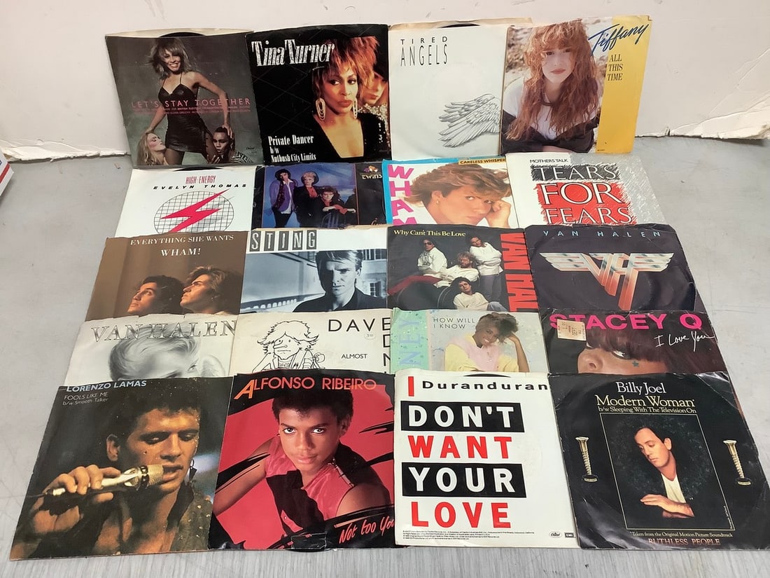 Vintage 45s(Tired Angels, Tina Turner, Van Halen, and more): Vintage 45s(Tired Angels, Tina Turner, Van Halen, and more)