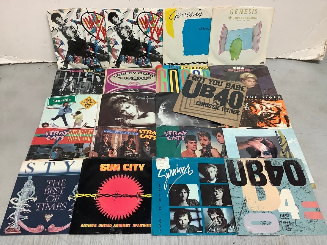 Vintage 45's(Genesis, Sun City, Stray Cats, and more) (1 of 1)