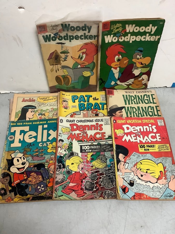 Vintage comics(Dennis the Menace, Felix, Wringle Wrangle, and more): Vintage comics(Dennis the Menace, Felix, Wringle Wrangle, and more)