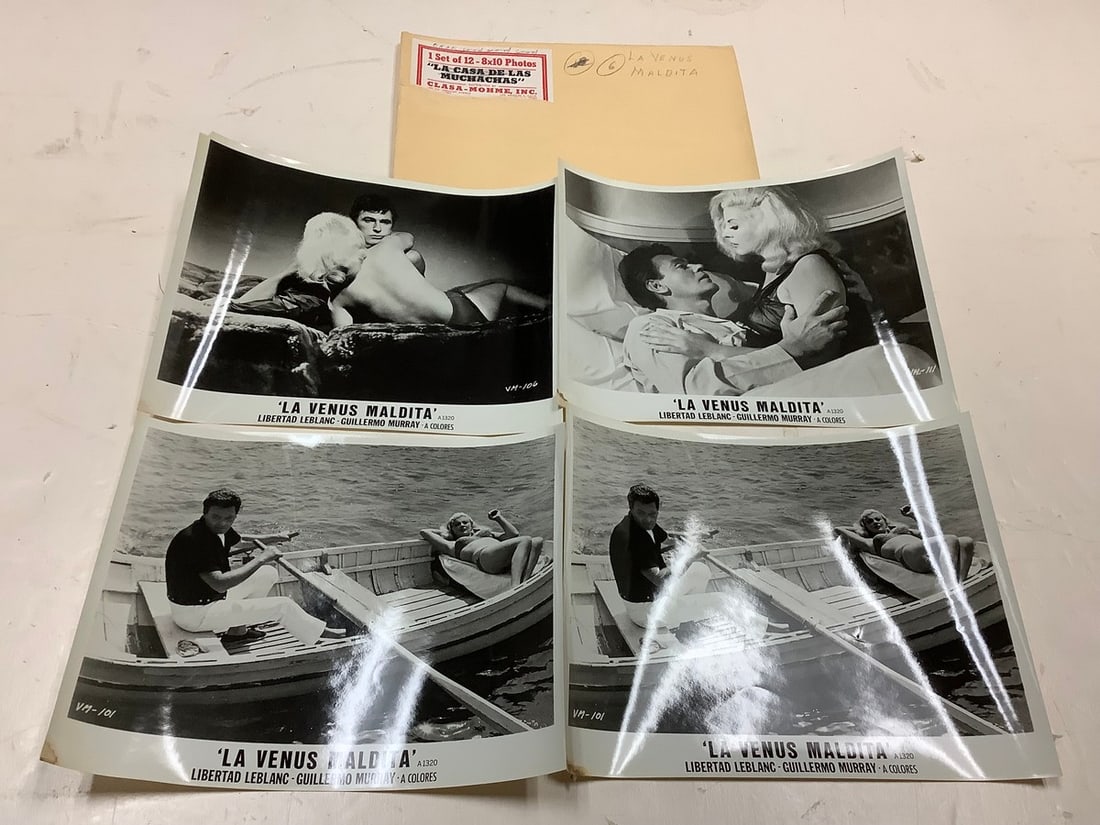 Vintage "La Venus Maldita" black and white movie prints(8in.x10in.-4 total): Vintage "La Venus Maldita" black and white movie prints(8in.x10in.-4 total)