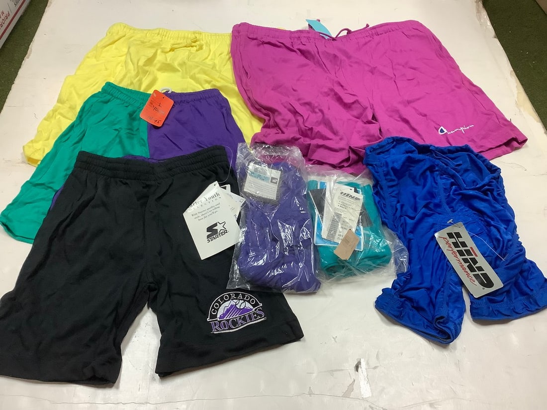 Vintage workout clothing(mostly shorts, various sizes-Champion, Starter, Hind, Nike): Vintage workout clothing(mostly shorts, various sizes-Champion, Starter, Hind, Nike)