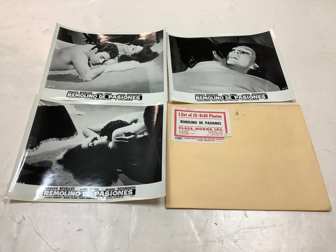 Vintage "Remo Lino De Pasiones" Black and White Movie Prints (8inx10in - 3 total) (1 of 1)