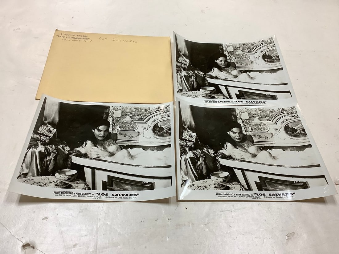 Vintage "Los Salvajes" Black and White Movie Prints (8inx10in - 3 total): Vintage "Los Salvajes" Black and White Movie Prints (8inx10in - 3 total)