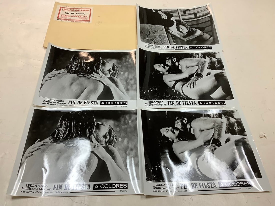 Vintage "Fin De Fiesta" Black and White Movie Prints (8inx10in - 5 total): Vintage "Fin De Fiesta" Black and White Movie Prints (8inx10in - 5 total)