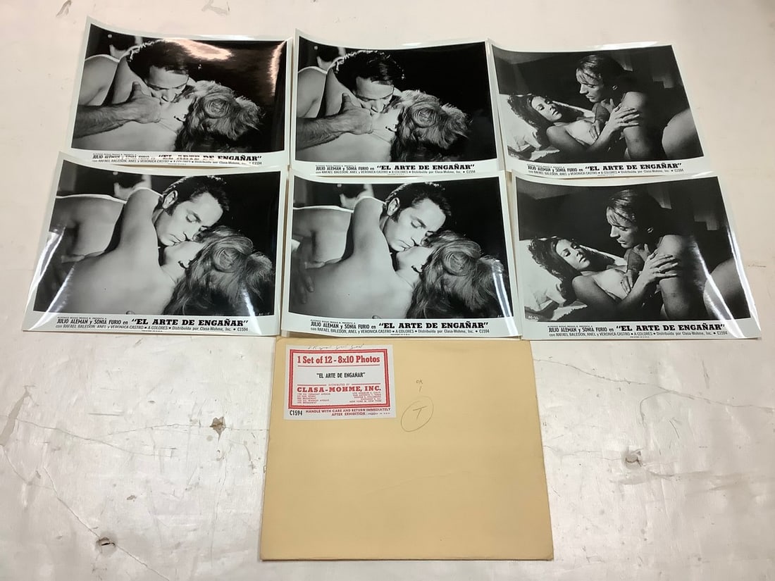Vintage "El Arte De Enganar" Black and White Movie Prints (8inx10in - 6 total) (1 of 1)