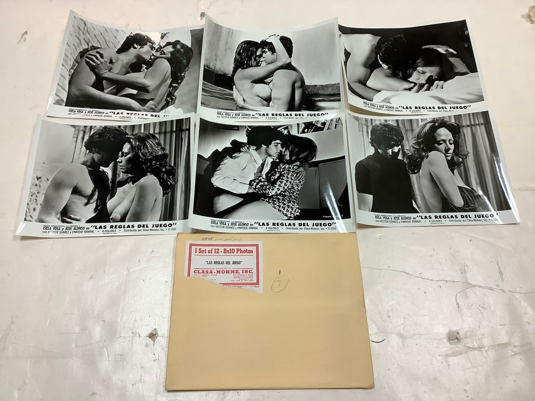 Vintage "Las Reglas Del Juego" Black and White Movie Prints (8inx10in - 6 total): Vintage "Las Reglas Del Juego" Black and White Movie Prints (8inx10in - 6 total)