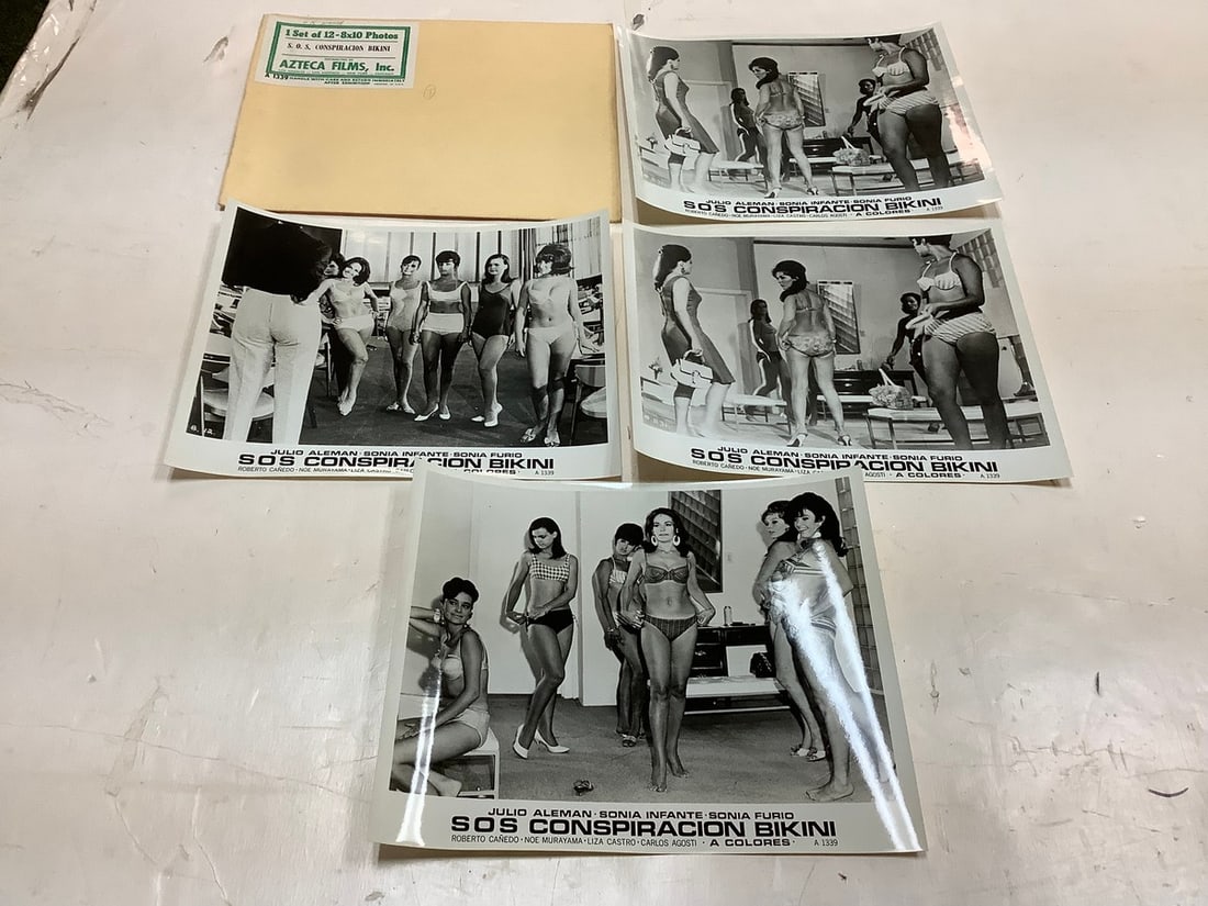 Vintage "Sos Conspiracion Bikini" Black and White Movie Prints (8inx10in - 4 total) (1 of 1)