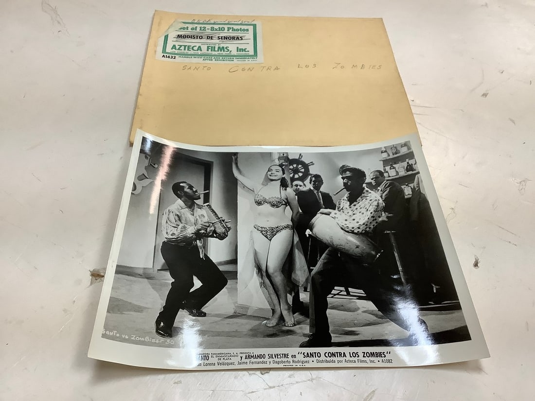 Vintage "Santo Contra Los Zombies" Black and White Movie Print (8inx10in) (1 of 1)
