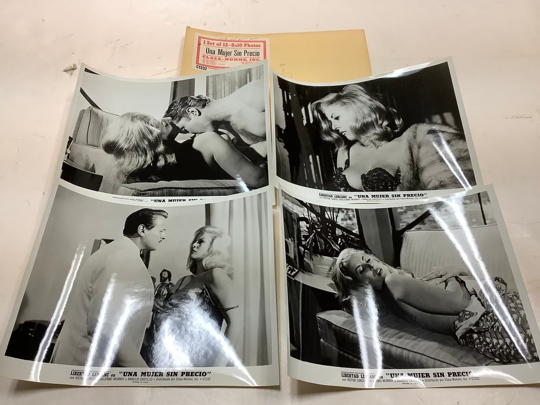 Vintage "Una Mujer Sin Precio" Black and White Movie Prints (8inx10in-4 total) (1 of 1)