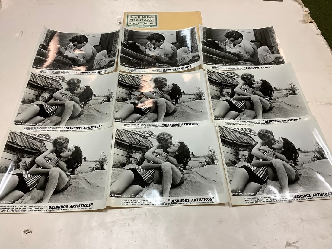 Vintage "Desundos Artisticos" Black and White Movie Prints (8inx10in- 9 total): Vintage "Desundos Artisticos" Black and White Movie Prints (8inx10in- 9 total)
