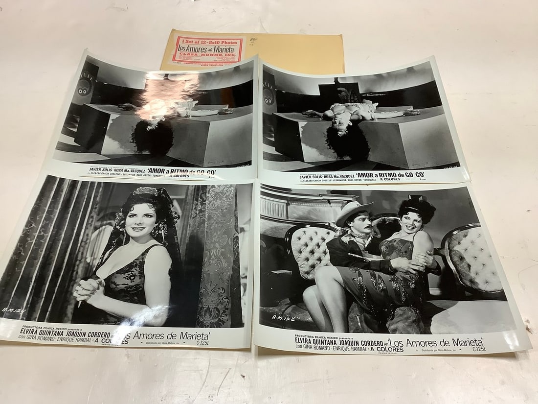 Vintage "Los Amores de Marieta" Black and White Movie Prints (8inx10in- 4 total) (1 of 1)